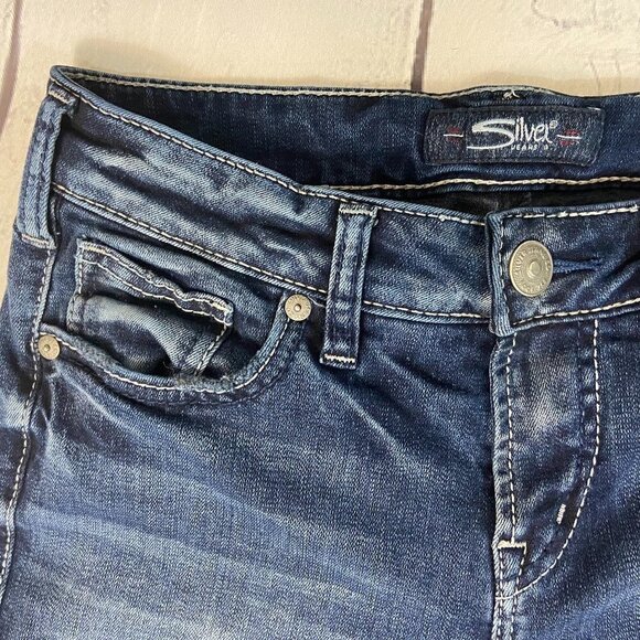 Silver Jeans Aiko Slim Boot Women's Size 27 (28 x 32) Medium Wash - Picture 6 of 11